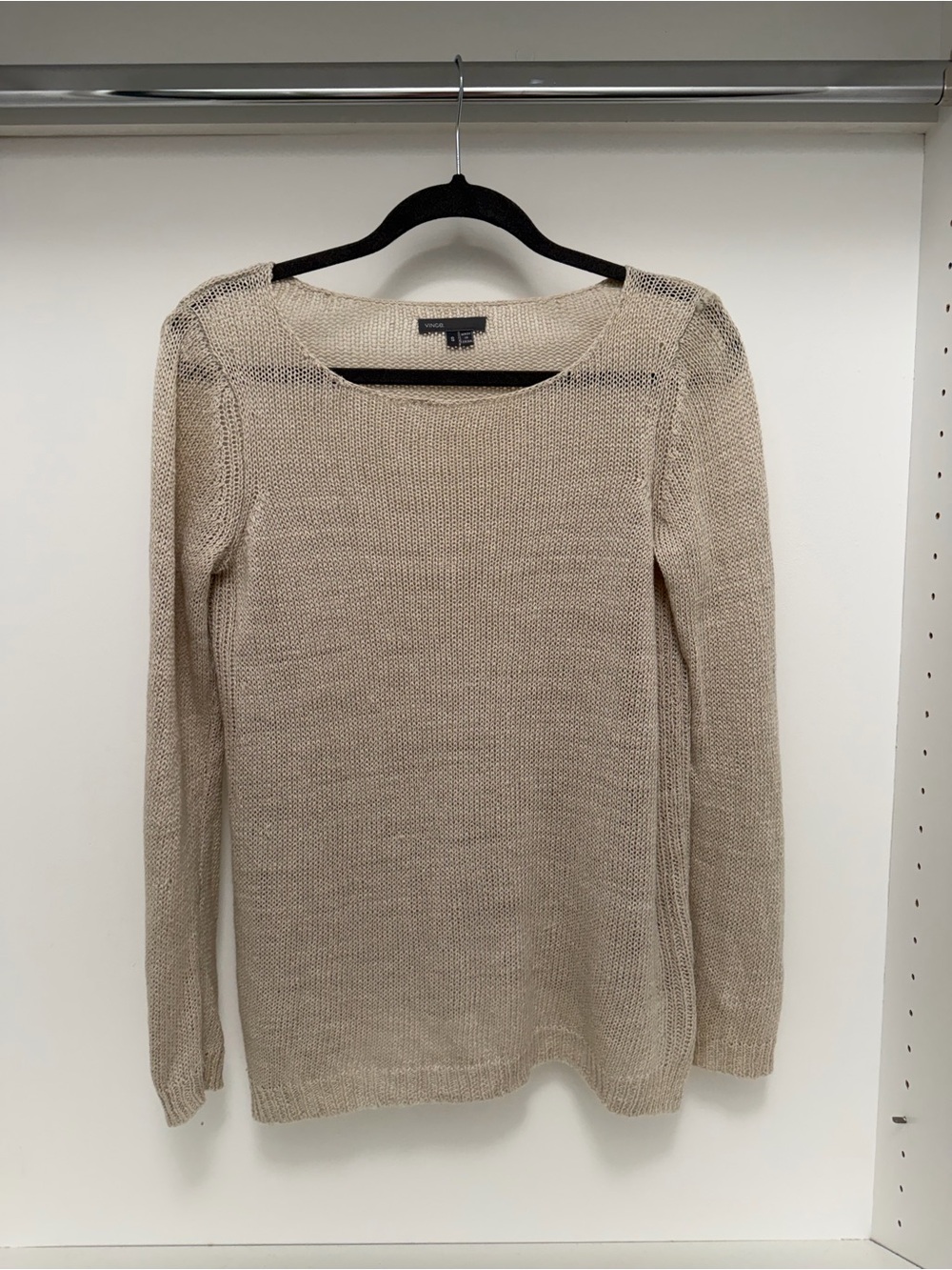 Vince Open Knit Boat Neck Sweater